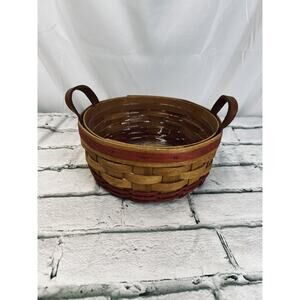 1995 Longaberger Mother's Day Basket Of Love w/Protector 2 Leather Handles 18805